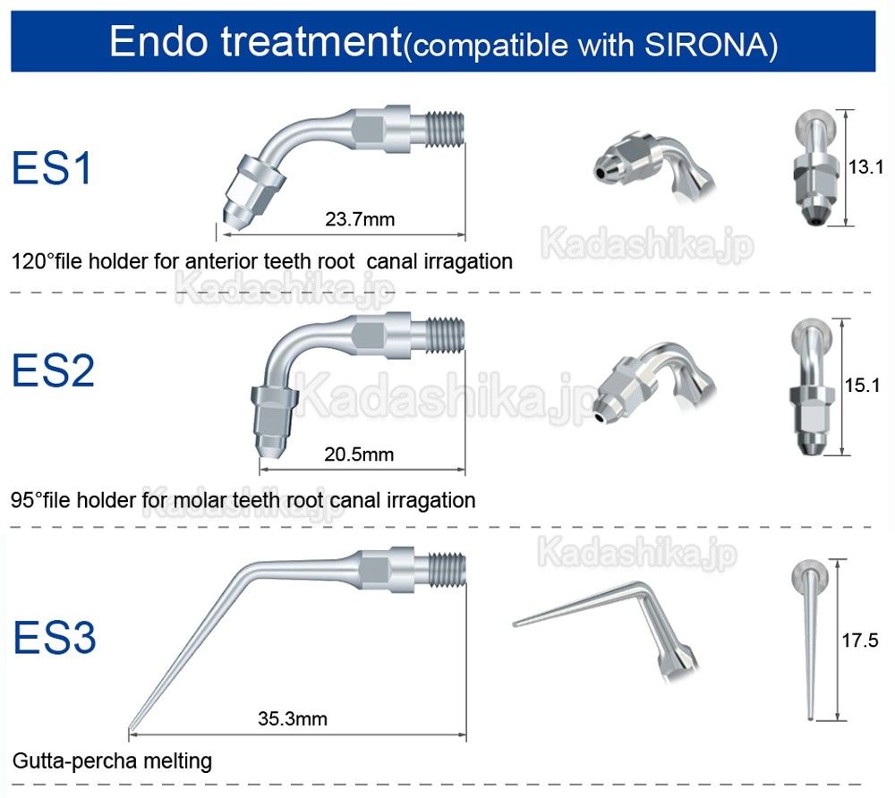 5本 Refine® エアスケーラーチップ エンド治療用チップ (Sironaと互換性あり)